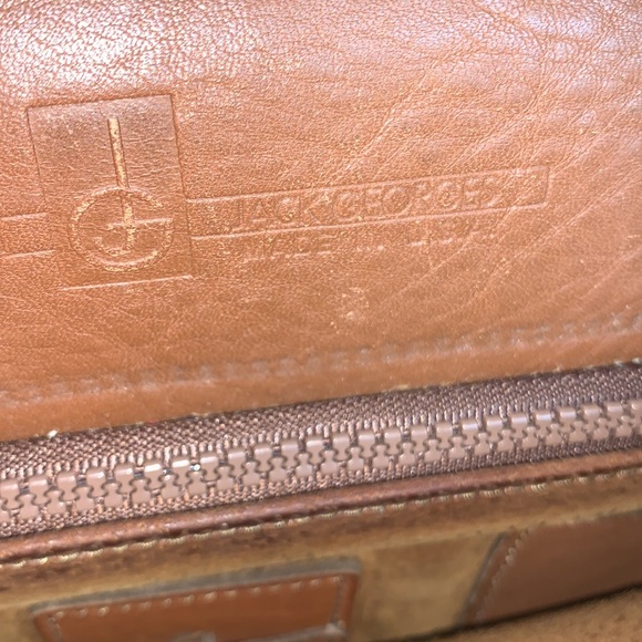 Vintage Jack Georges Diplomat British Brown leather Double Gusseted Briefcase - Picture 11 of 11